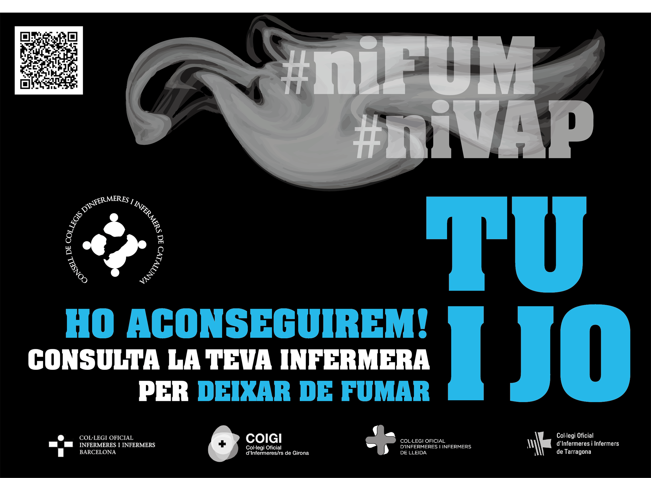 Les infermeres llancen la segona edició de la campanya #niFUM #niVAP perquè "deixar de fumar és possible"