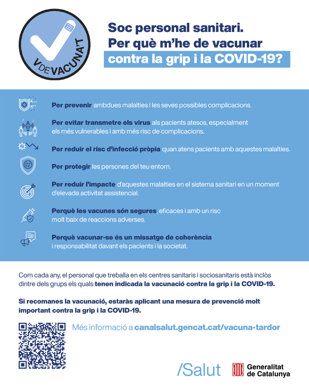 Arrenca la campanya contra la grip amb l'objectiu de vacunar el 75% dels professionals de salut