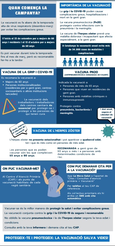 La campanya de vacunació per a la gent gran, en marxa