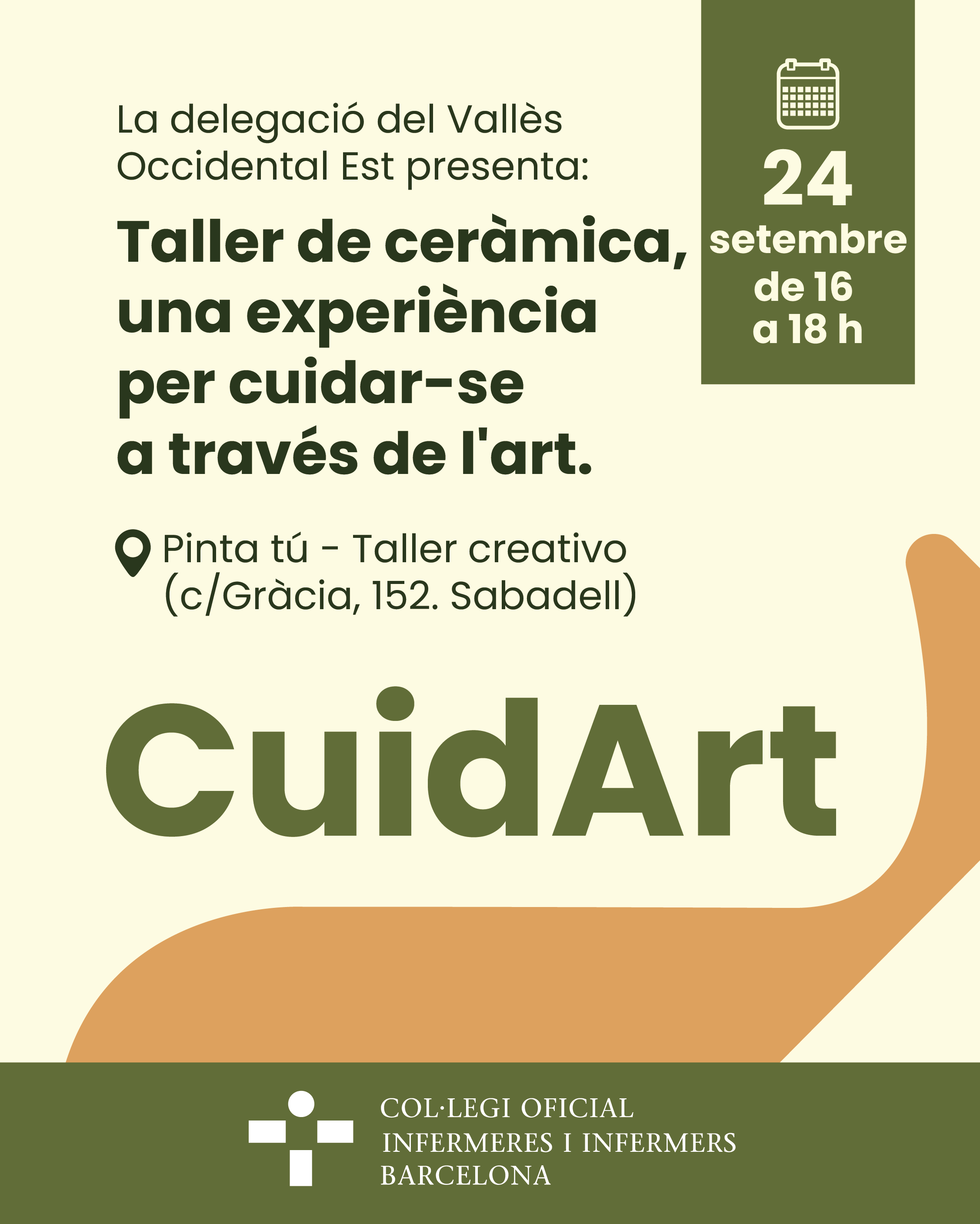 La Delegació del Vallès Occidental Est del COIB organitza "Cuidart. Taller de ceràmica: una experiència per cuidar-se a través de l'art"