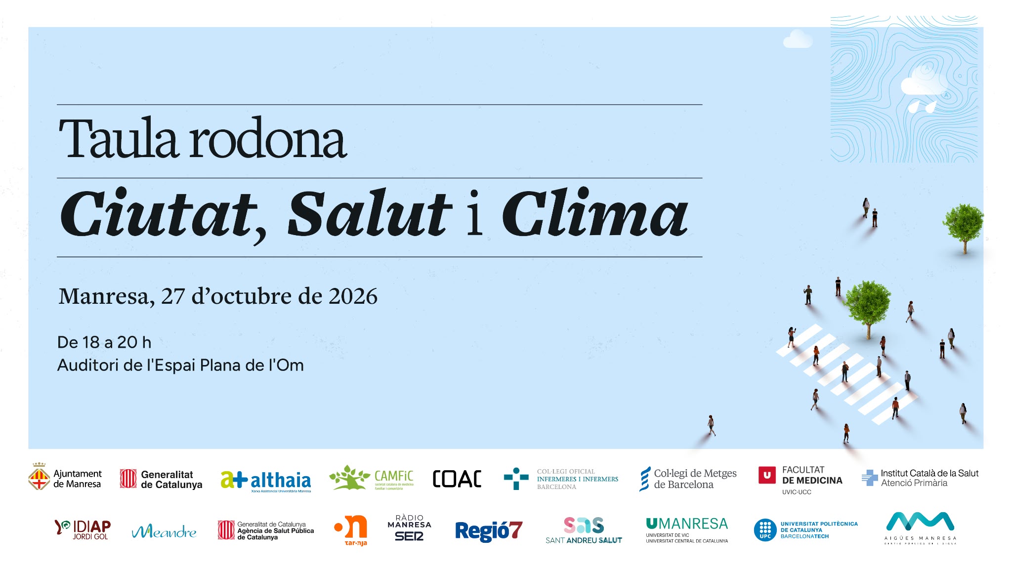 La delegació territorial del COIB al Bages participa en l’organització de la 2a Jornada Ciutat, Salut i Clima a Manresa