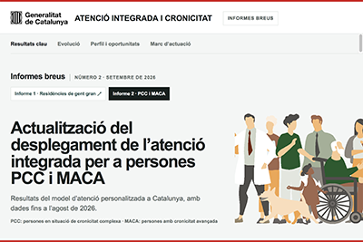 Publicació del segon informe breu relatiu al desplegament de l’estratègia d'Atenció Integrada