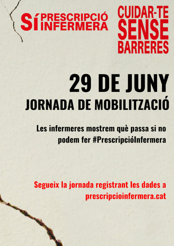 La Comissió de crisi de la prescripció Infermera crida a les Infermeres a mobilitzar-se el 29 de juny