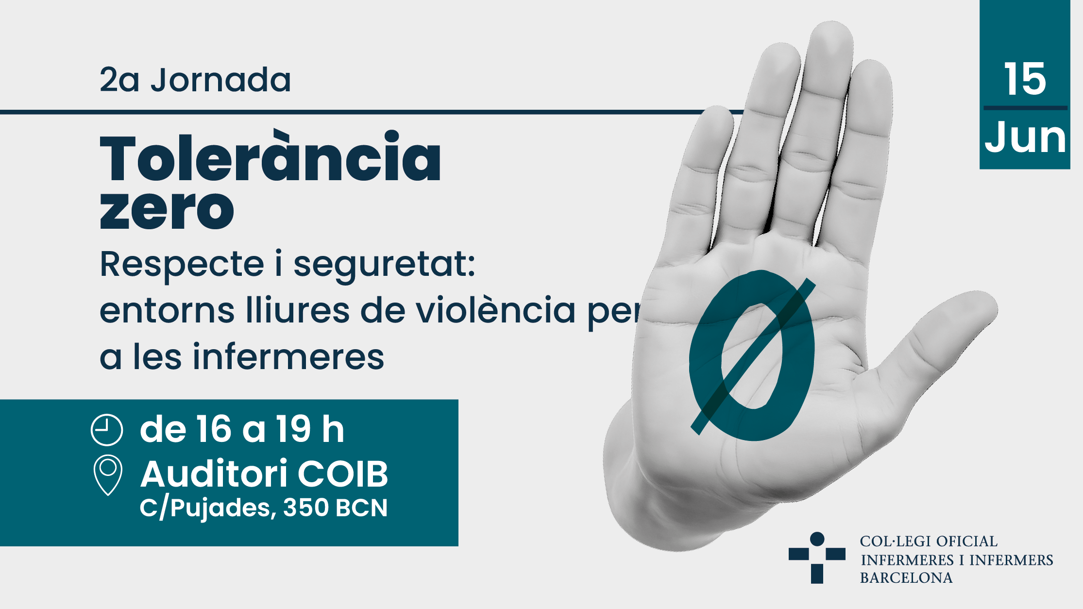 El COIB impulsa la 2a Jornada de Tolerància Zero “Respecte i seguretat: entorns lliures de violència per a les infermeres”