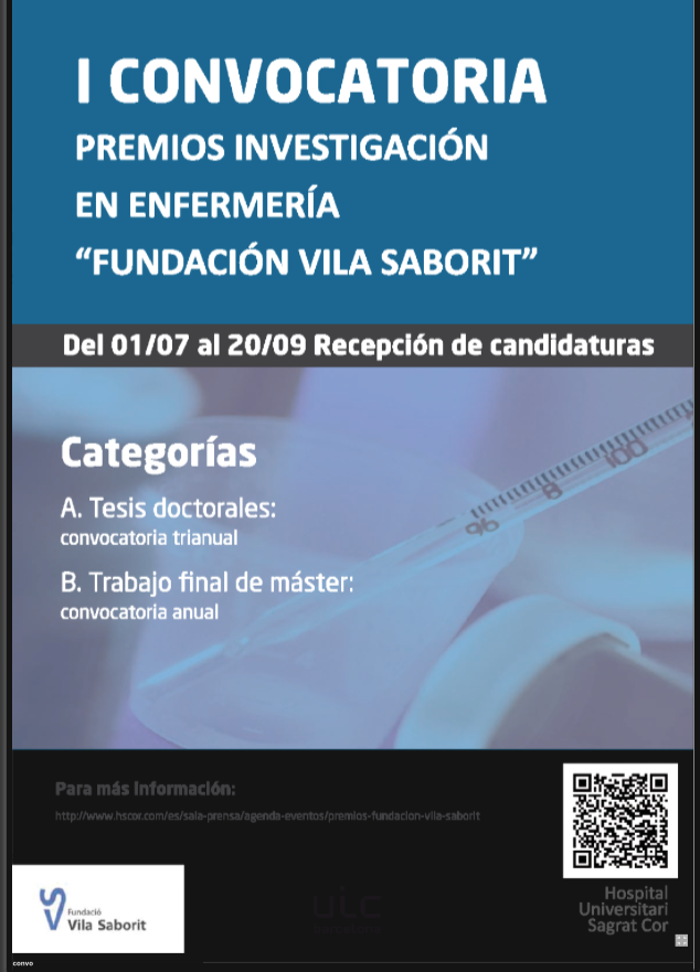 Es convoquen els I Premis de Recerca en Infermeria Fundació Vila Saborit