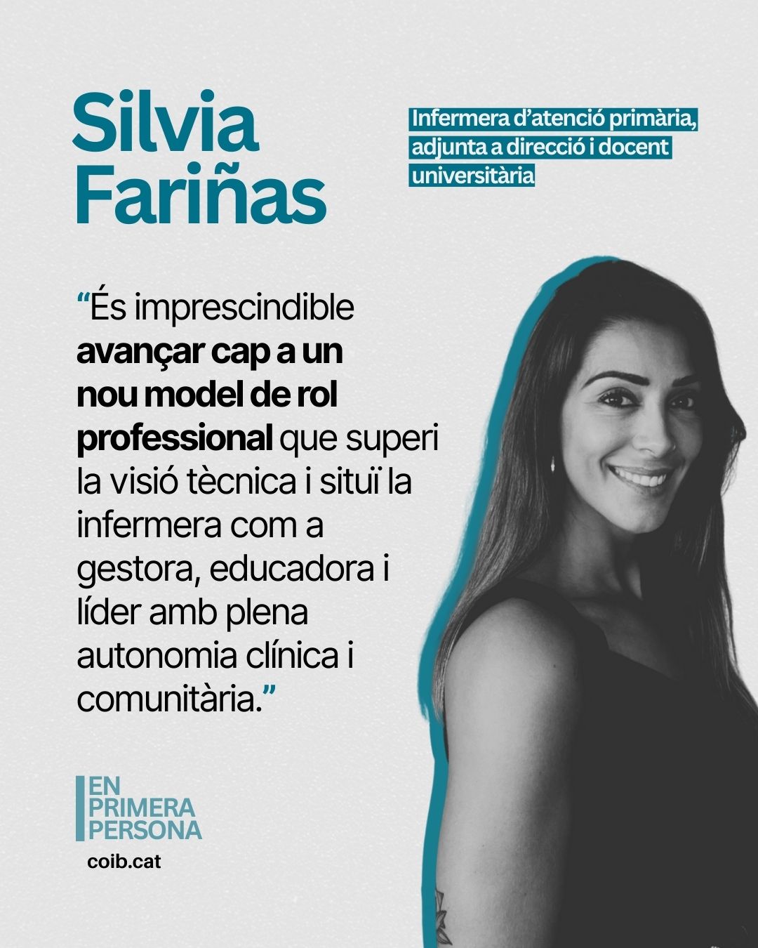 En primera persona: Sílvia Fariñas, lideratge infermer des de l’atenció primària, la gestió i el treball en equip
