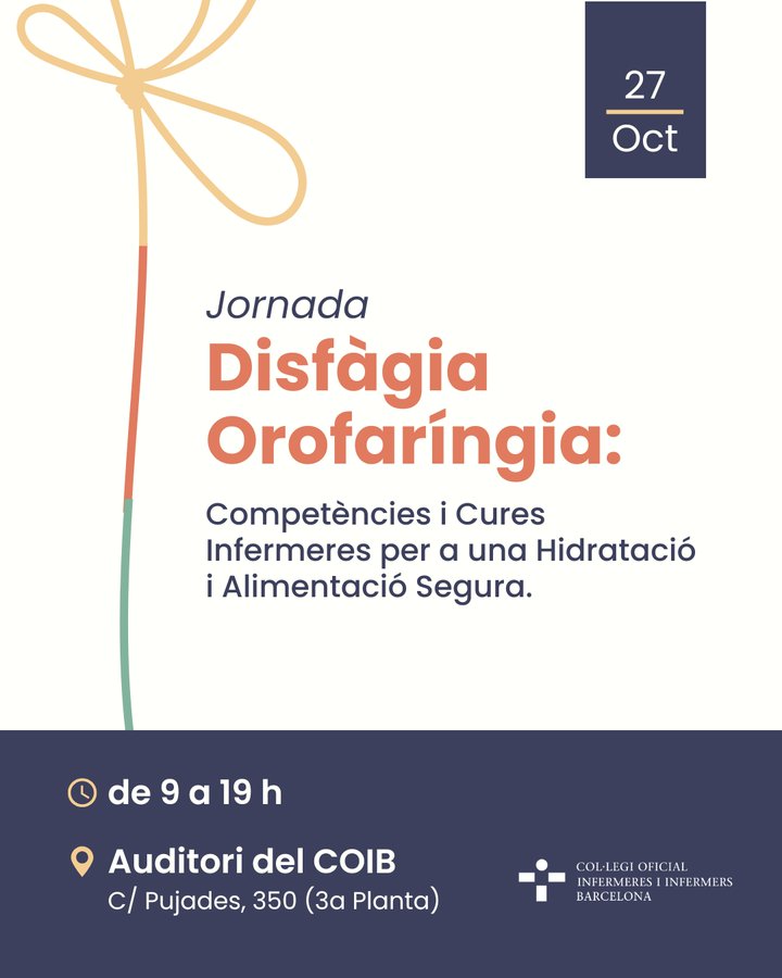El 27 d’octubre, el COIB acull una jornada clau per a l’abordatge de la disfàgia