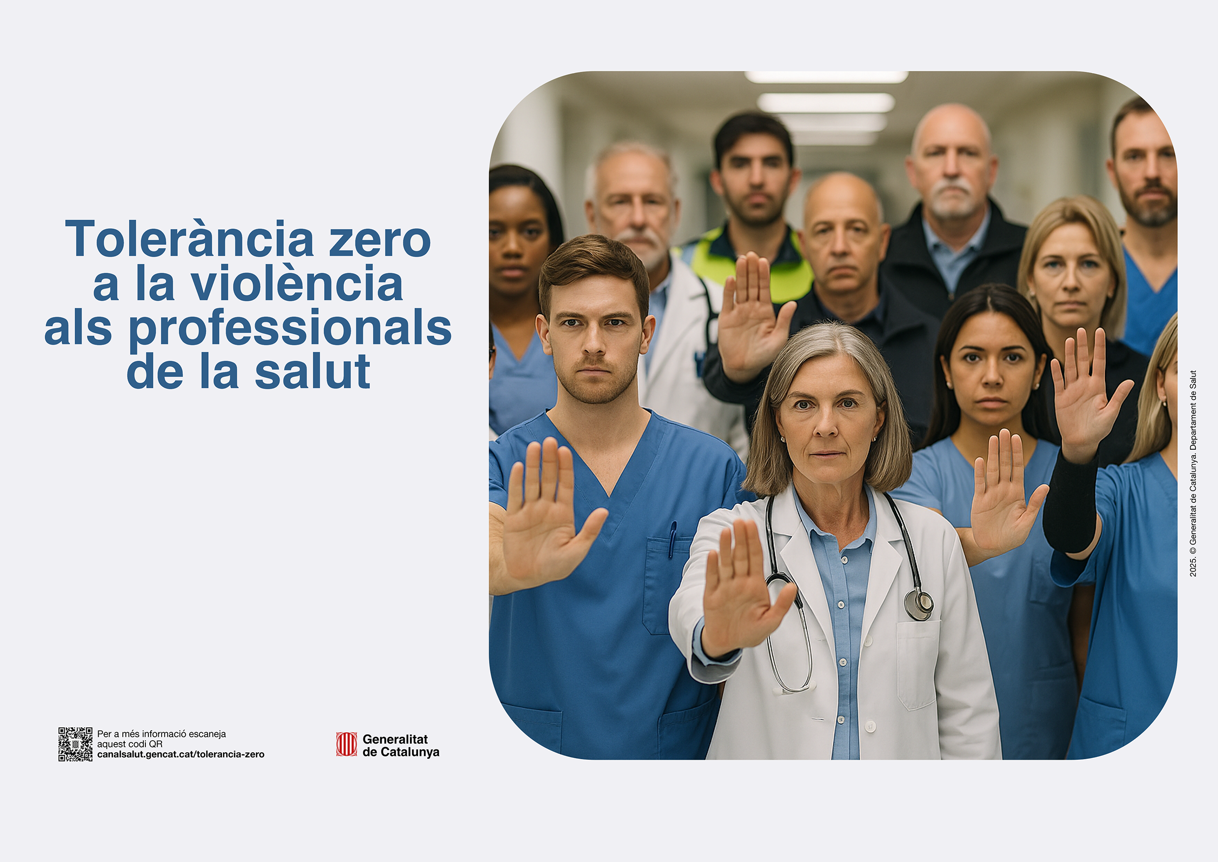 Salut impulsa la campanya “Tolerància Zero contra la violència als professionals de la salut”