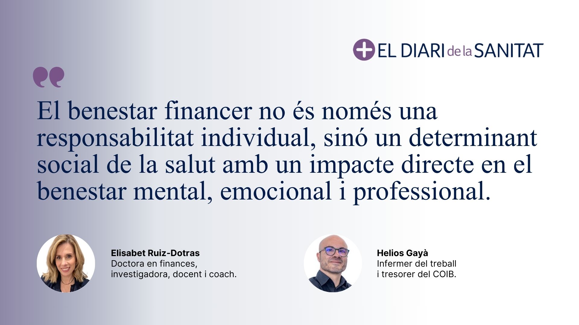 El COIB inicia l’any 2026 impulsant el benestar financer dins les “12 Mirades Infermeres”