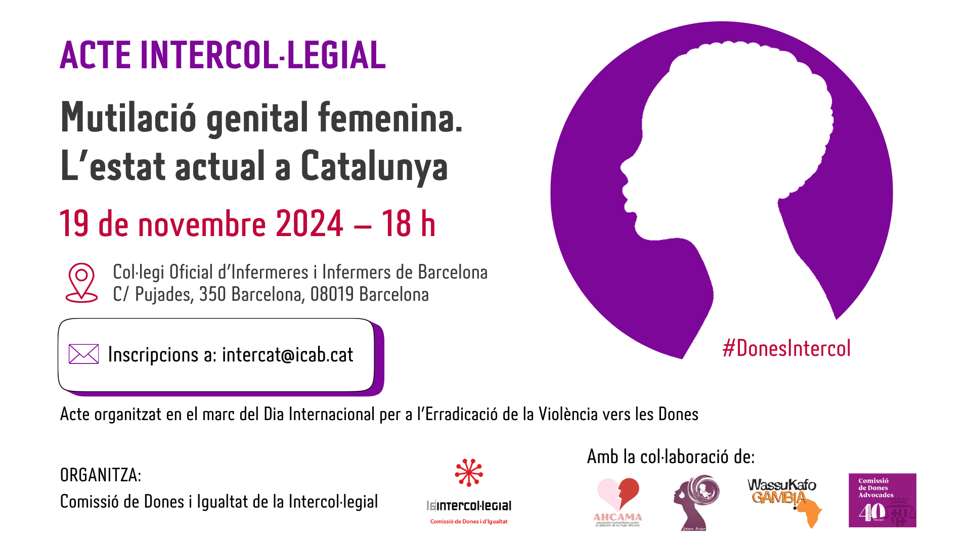 El COIB acull l’acte Intercoll·legial sobre la mutilació genital femenina a Catalunya