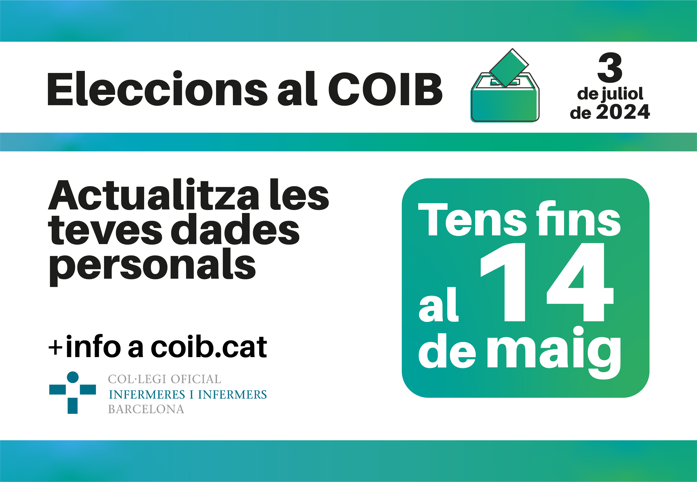 Actualització de dades personals per a les eleccions del COIB