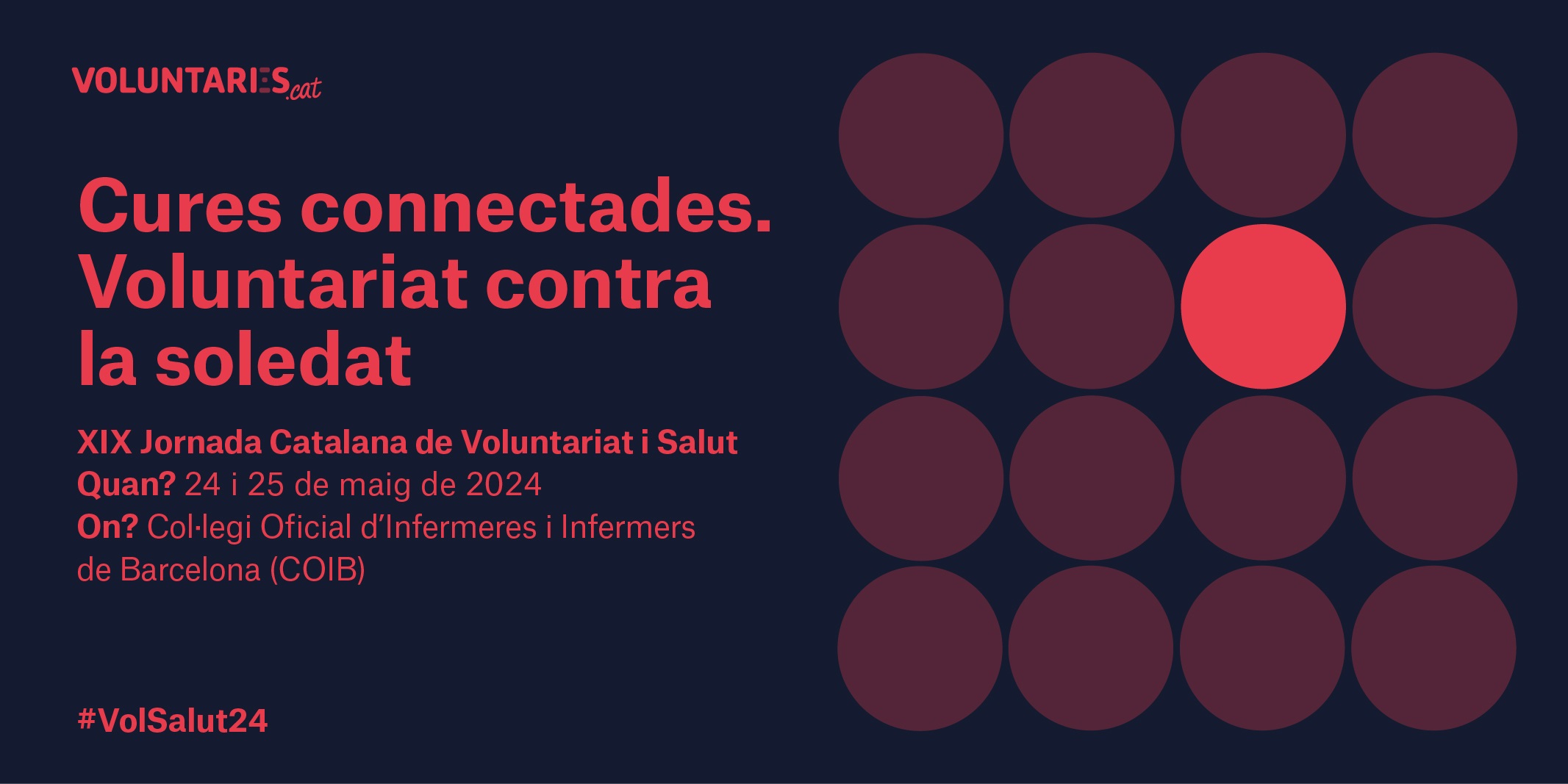 La XIX Jornada Catalana de Voluntariat i Salut se centra en la soledat no desitjada