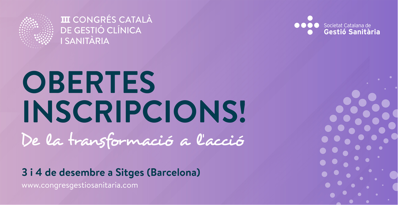 Inscripció bonificada al congrés de gestió clínica i sanitària fins al 4 d'octubre