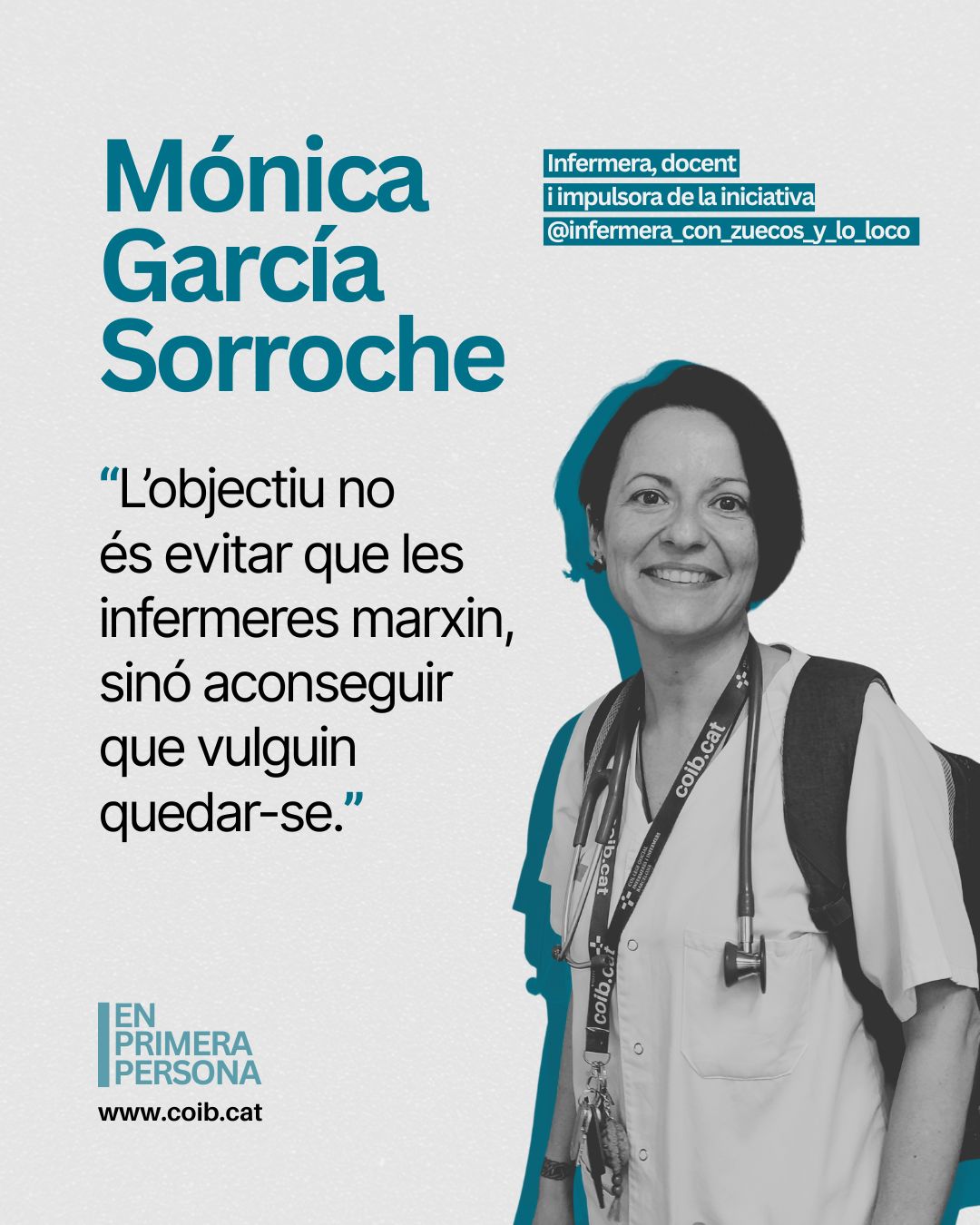 En primera persona: Mónica García Sorroche, infermera, docent i impulsora d’un projecte per donar veu a la professió